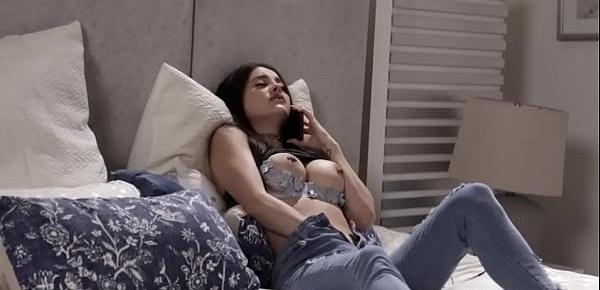 Crystal watch Maddy licks her wet pussy